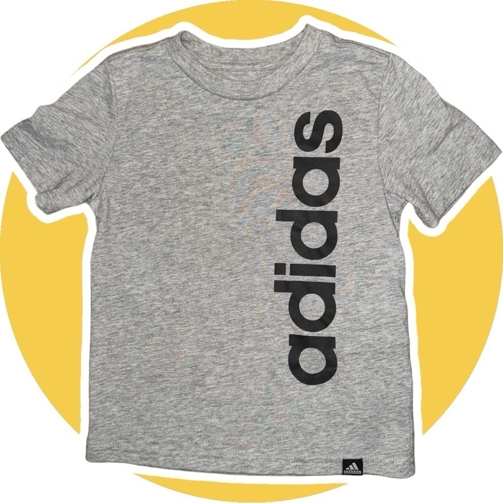 ADIDAS Kids Logo T-Shirt Grey/black size 4​​​​ NWOT​
